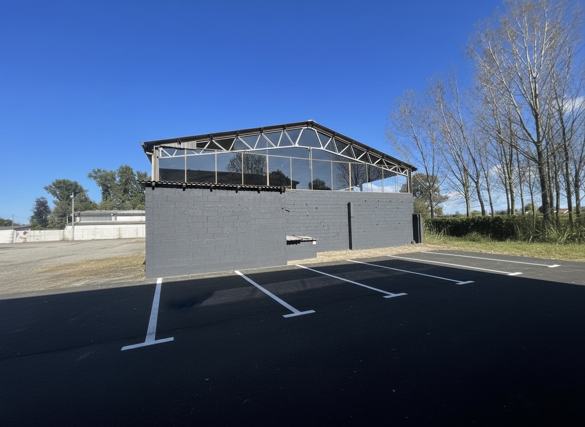 Area chiusa con recinzione e stalli